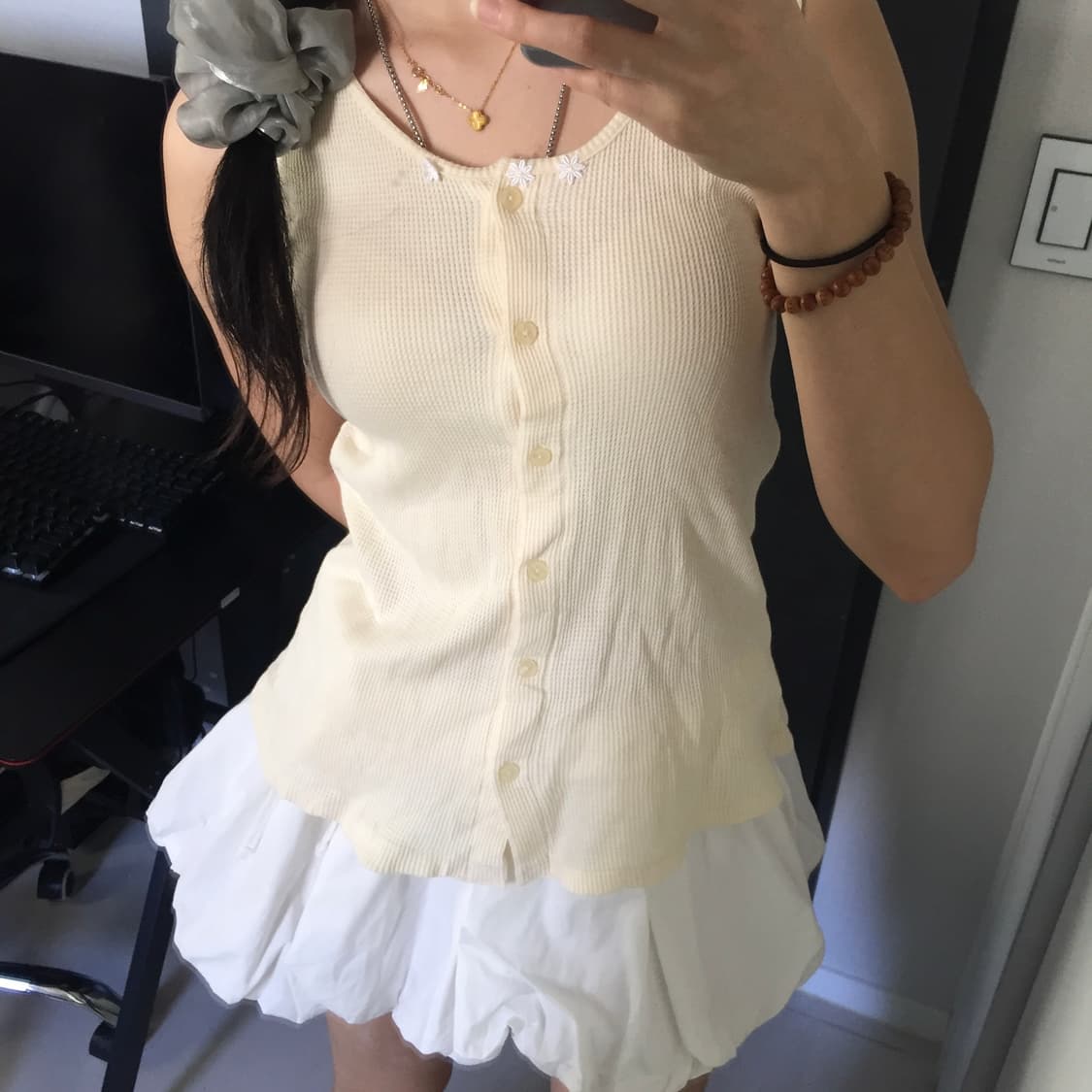 심플 모리걸 플라워 병아리 슬리브리스 상품이미지2