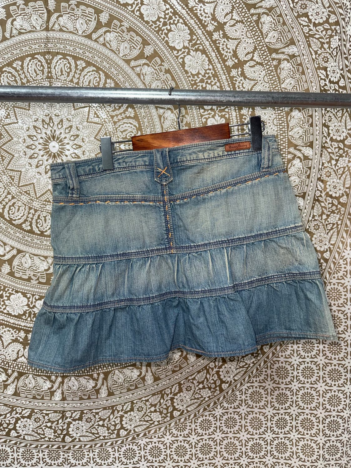 뱅뱅 여성 빈티지 스티치 데님 미니스커트  상품이미지6