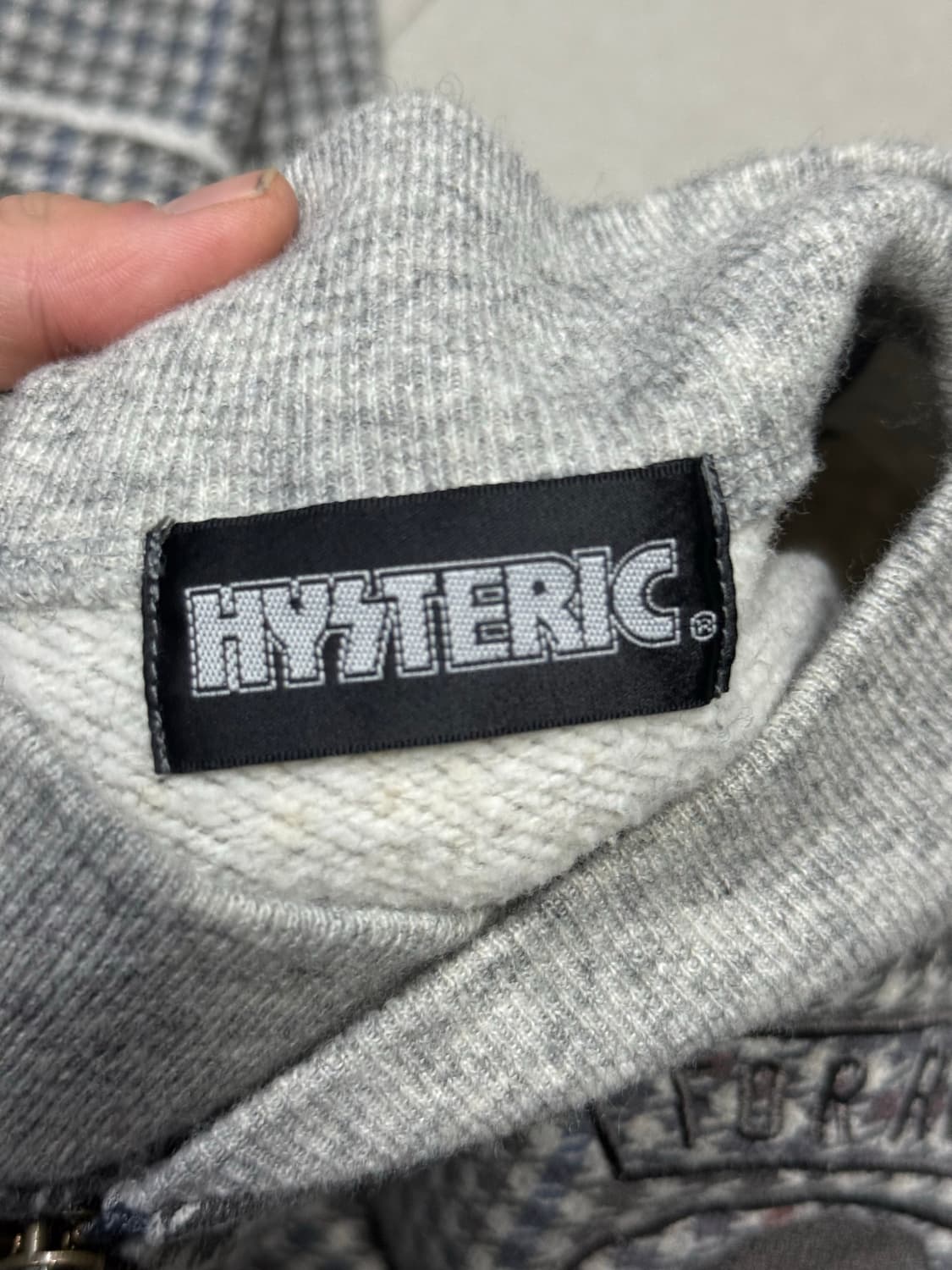 히스테릭 글래머 아카이브 울 캐시미어 혼방 히스걸 면 라이더 자켓 상품이미지4