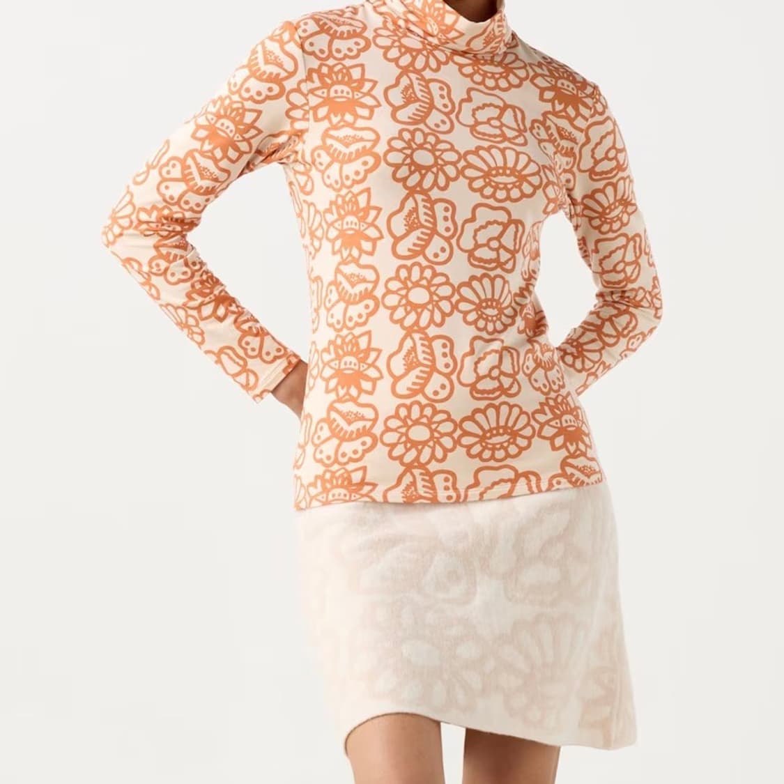 Uniqlo x Marimekko Heattech Flower top 상품이미지2