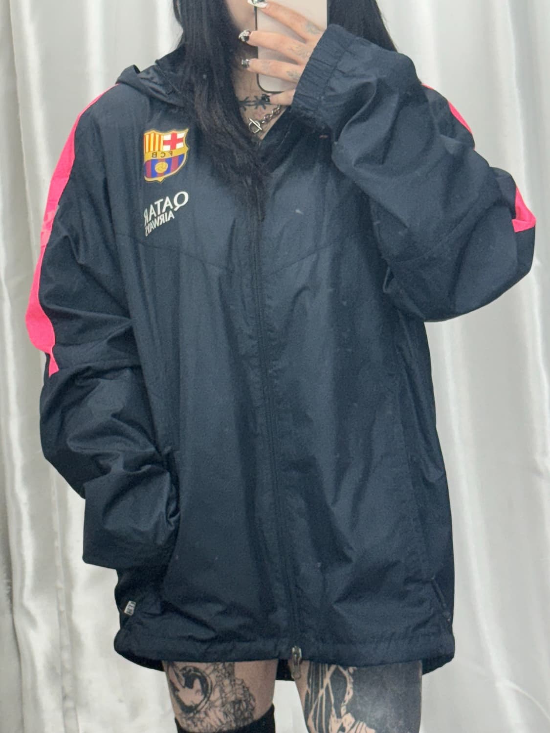 Nike pink line point windbreaker jacket 상품이미지1