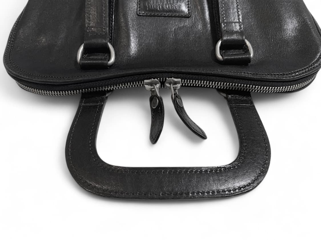 장폴고티에 송아지 가죽 라운드 핸드백 블랙 상품이미지4