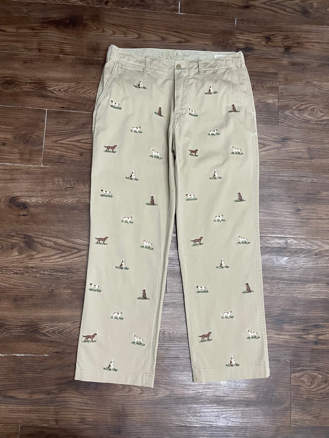 폴로 랄프로렌 도그 강아지 자수 치노 팬츠 베이지 상품이미지1