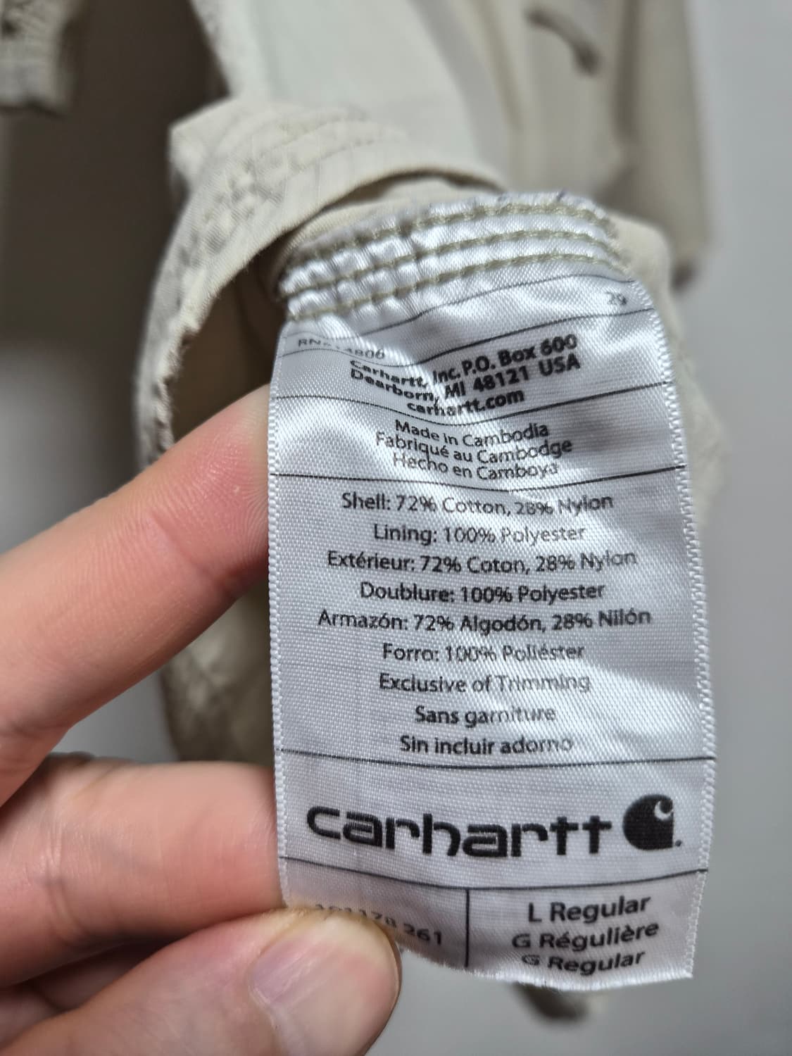칼하트Carhartt 투포켓 워크셔츠 L - S382 상품이미지5