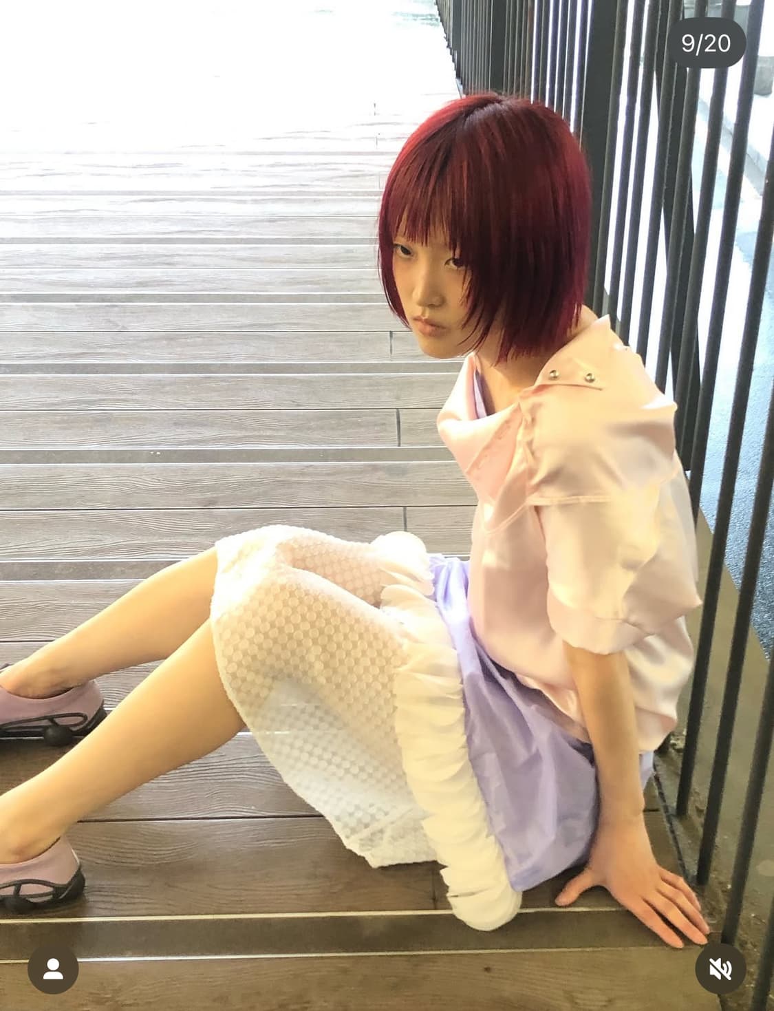 하우스므세 SLIT LINE OFF-SHOULDER BLOUSE pink 상품이미지2