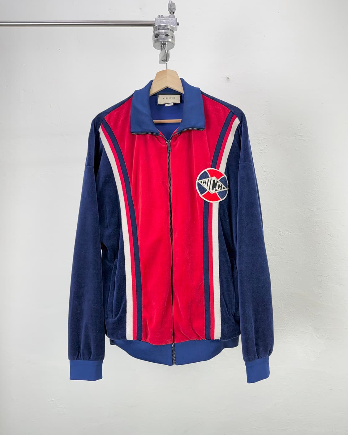 구찌 19ss 벨루어 GG 컬러 블록 트랙 자켓 상품이미지1