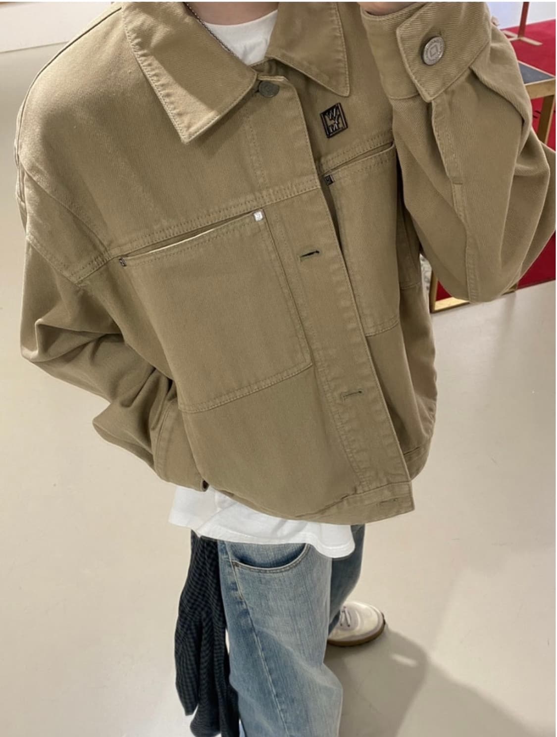 (50) 22fw 우영미 코튼 크롭 자켓 베이지 상품이미지4