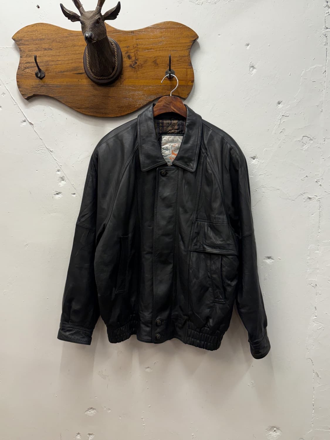 SCANDINAVIA Sheepskin Leather Bomber  상품이미지3