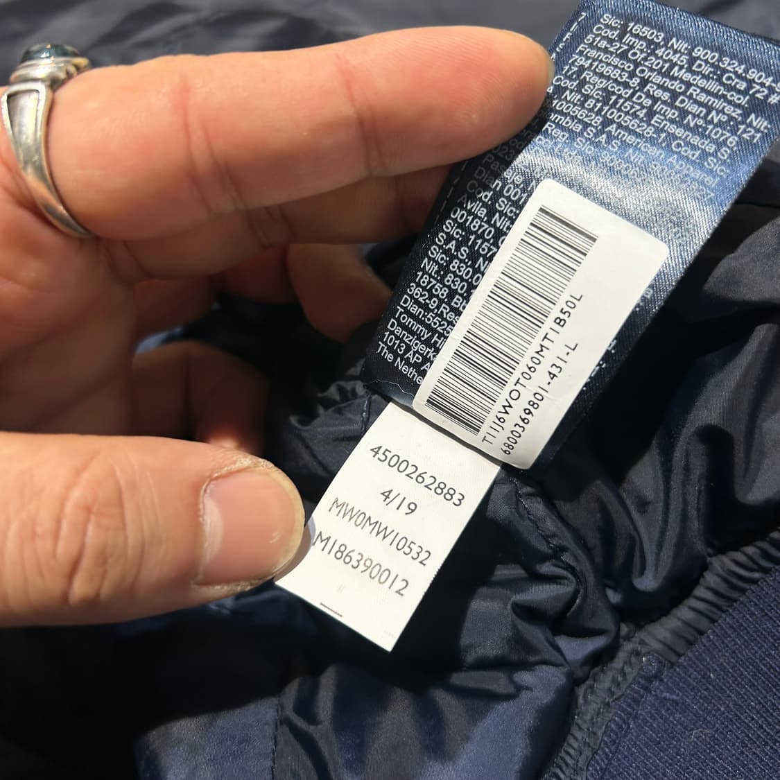L) 타미힐피거 네이비 퀼팅 자켓 점퍼 상품이미지8
