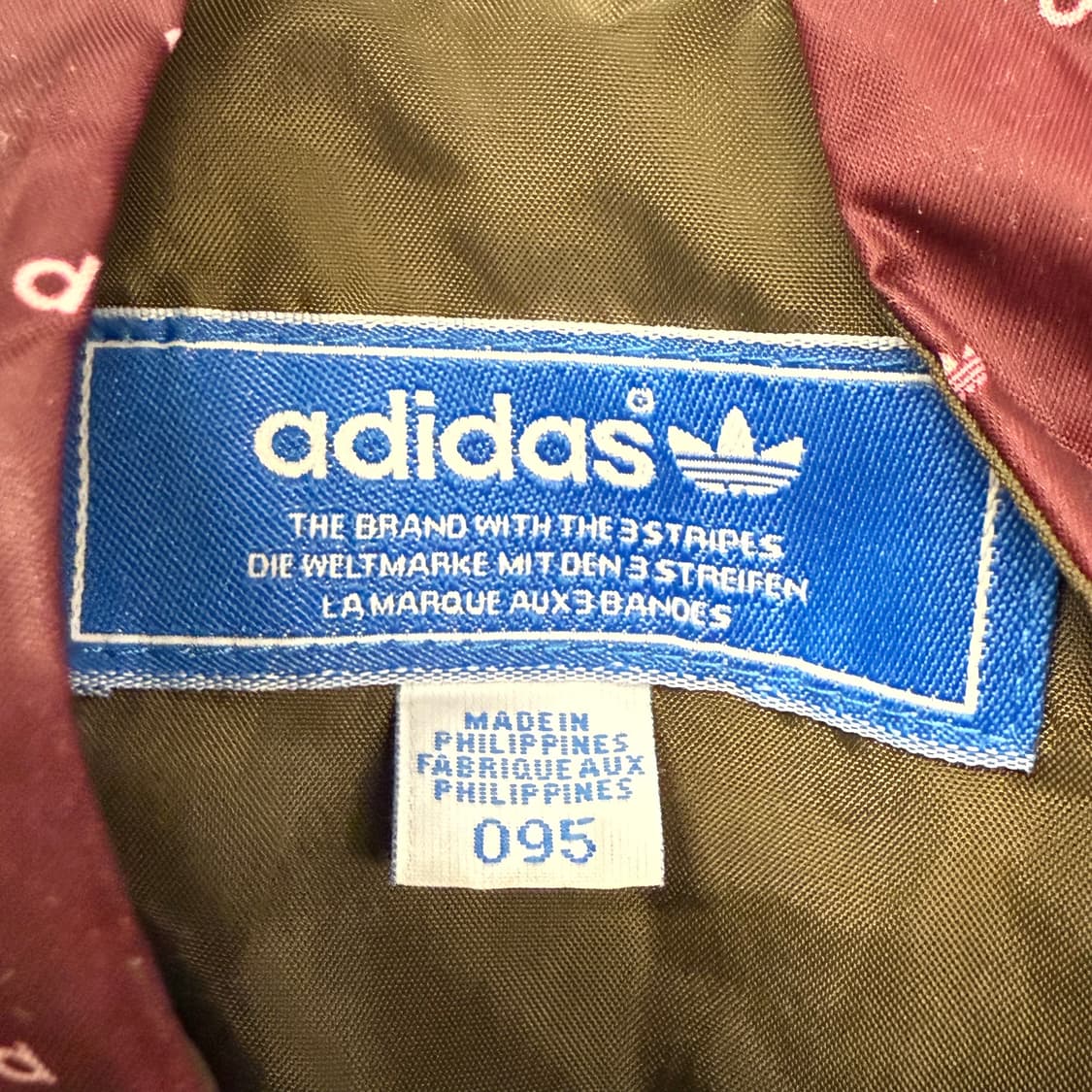 [정품/95] 아디다스 후드 바람막이 점퍼 버건디 b19 상품이미지5