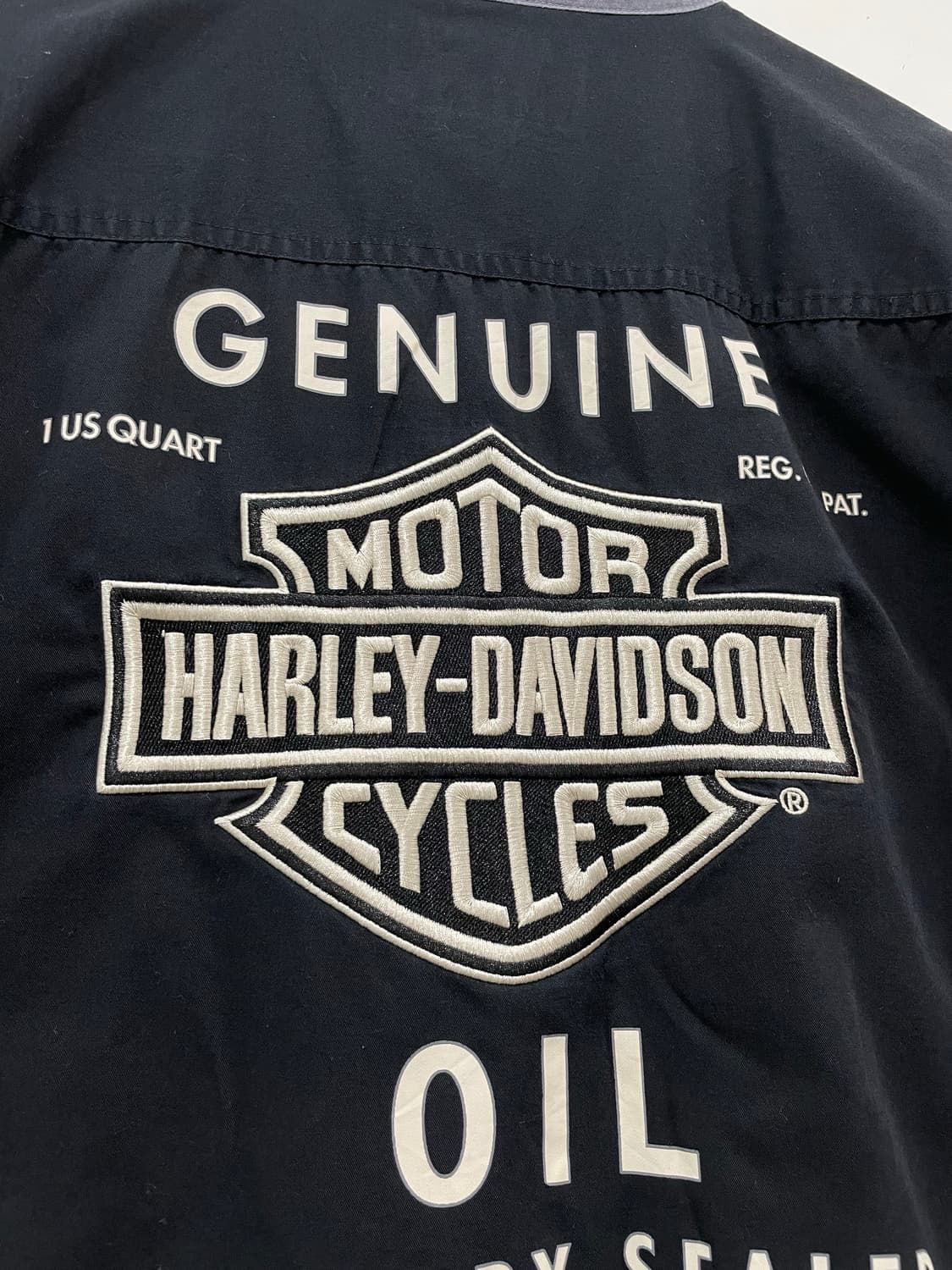 Harley Davidson 할리데이비슨 투톤 빅 로고 반팔셔츠 상품이미지9