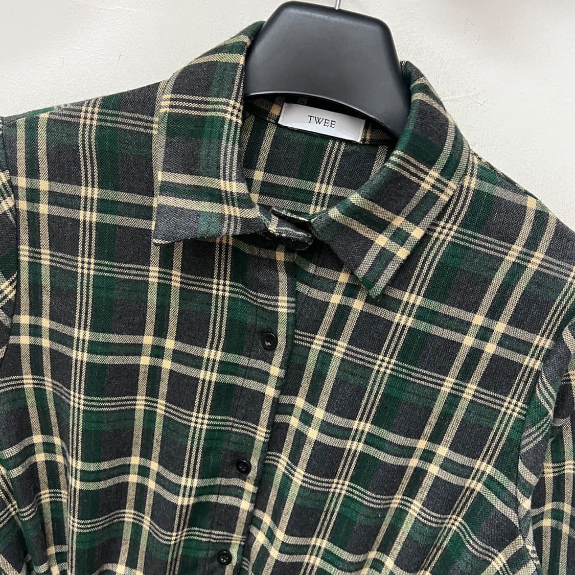 VTG 빈티지 플란넬 체크 롱 원피스 FREE 상품이미지3