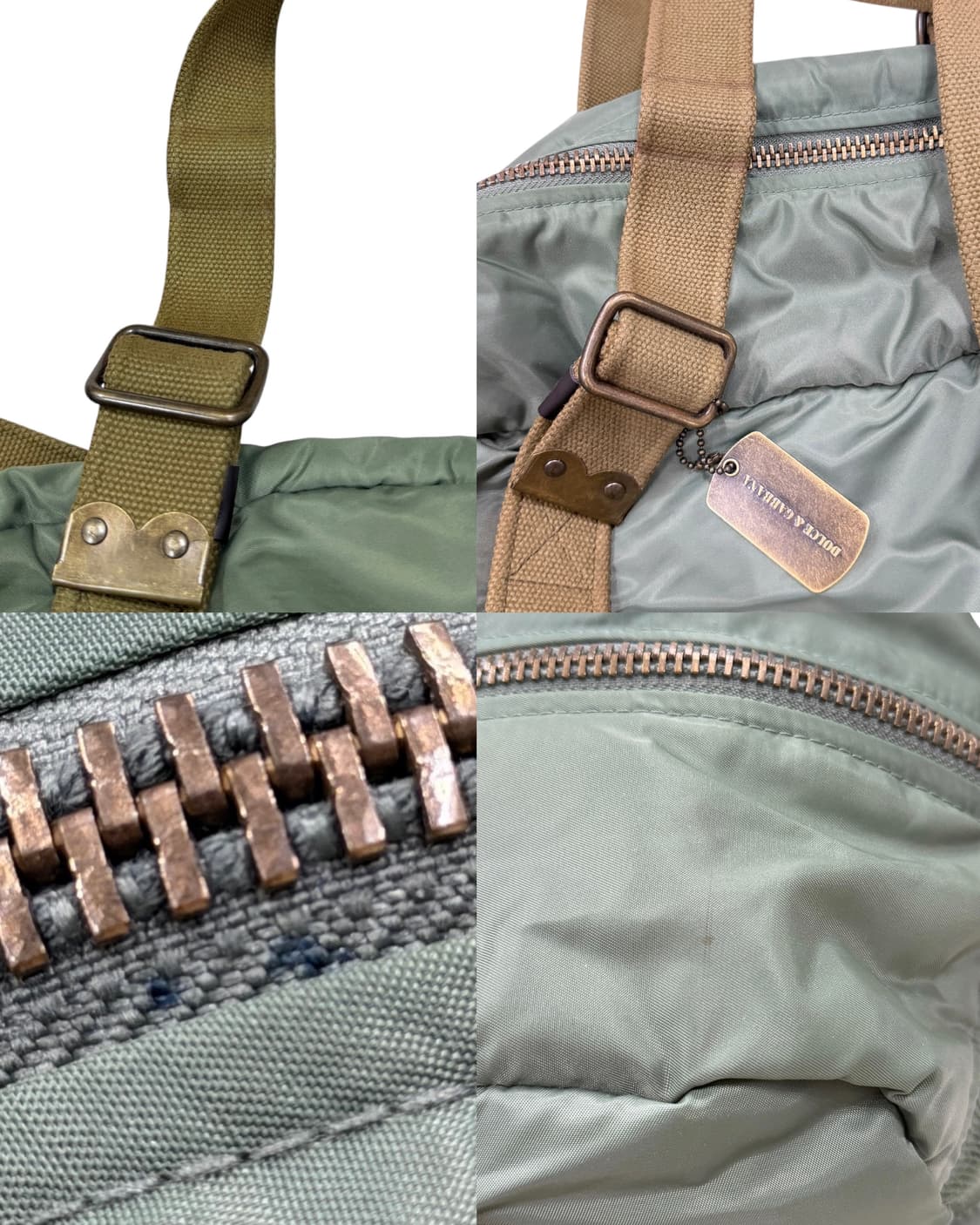 돌체앤가바나 나일론 밀리터리 더플백 Y2K 가방 카키 상품이미지8