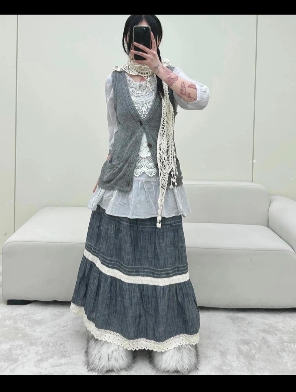 크루빈티지 상의 세트 상품이미지2