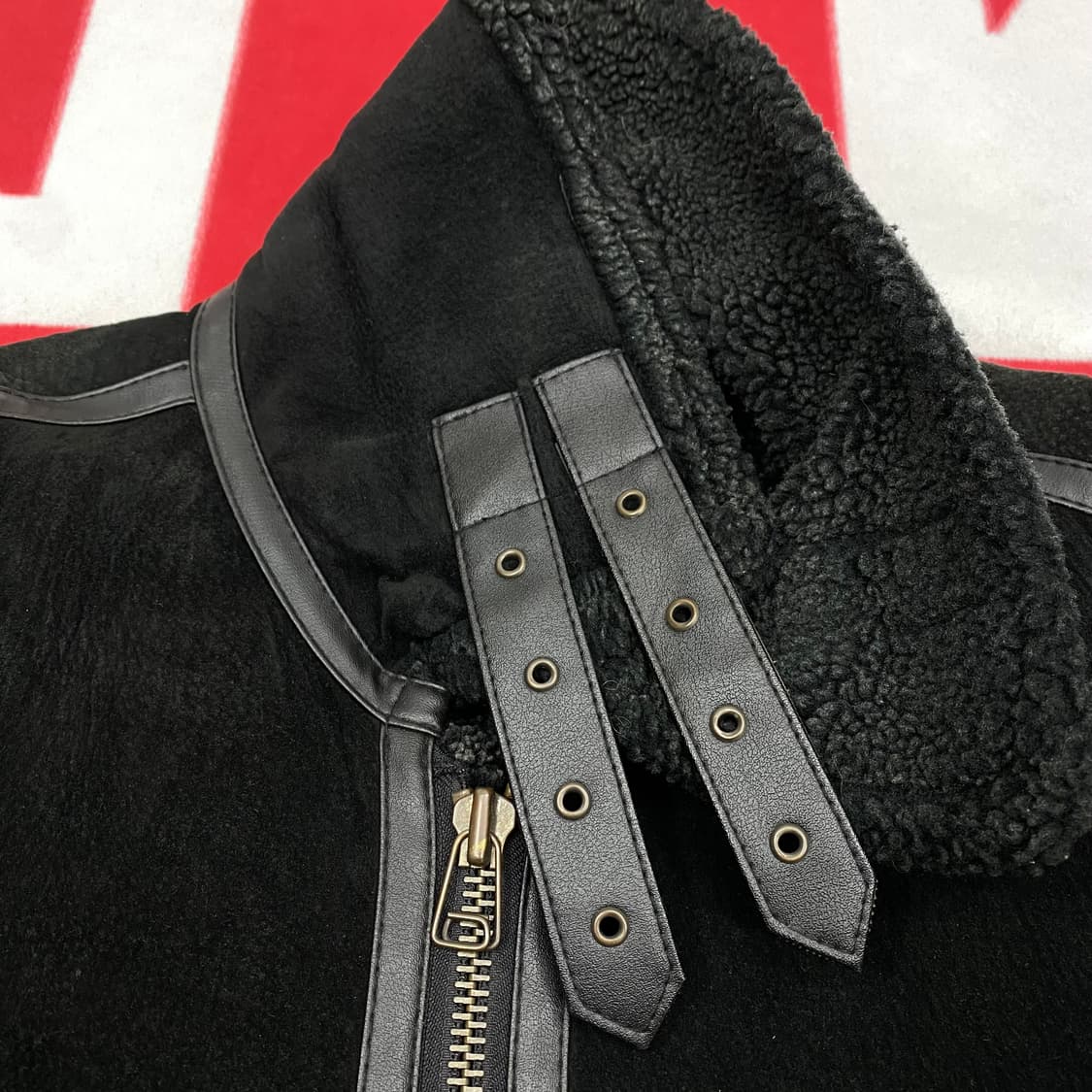 스웨이드 B-3 무스탕 실측 M -L  상품이미지6