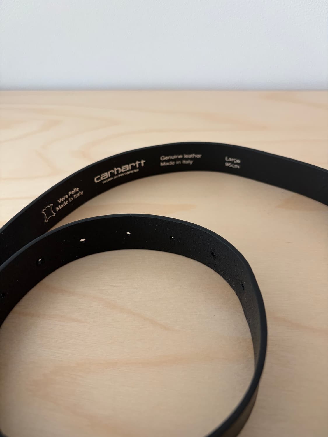 칼하트 WIP 블랙 가죽벨트 상품이미지4