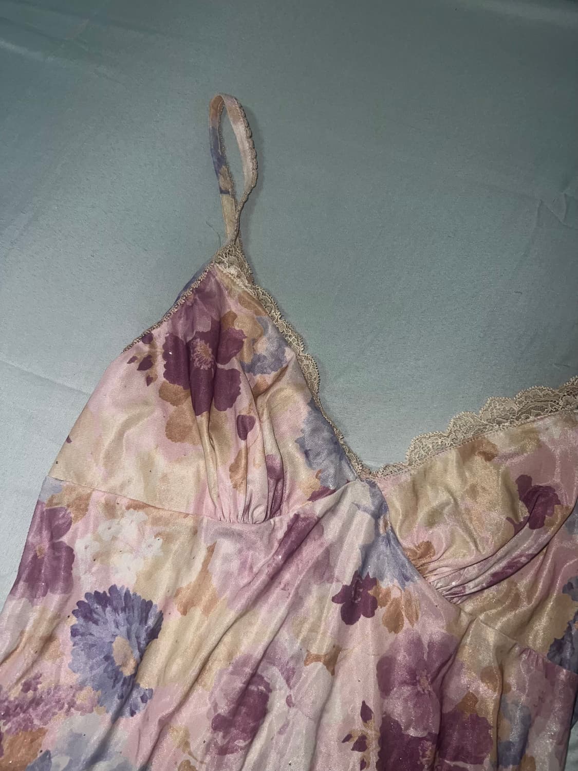 ✨vintage pink flower pattern slip dress✨ 상품이미지4