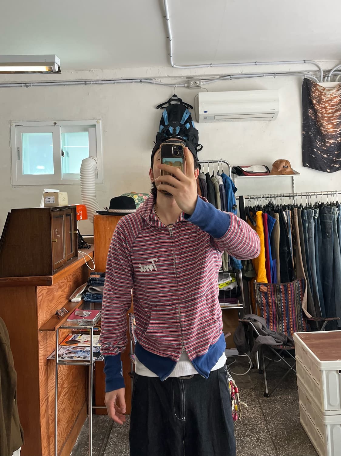 TMT 보더 2way 후드스웻집업 상품이미지1