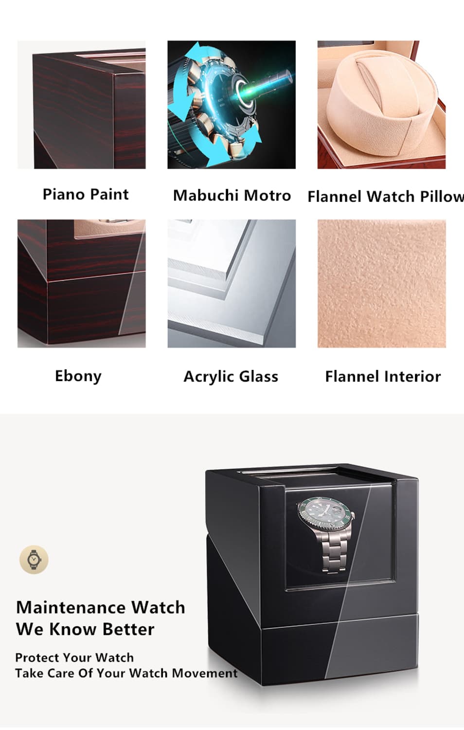 무소음 명품 시계 와인더 보관박스 상품이미지3