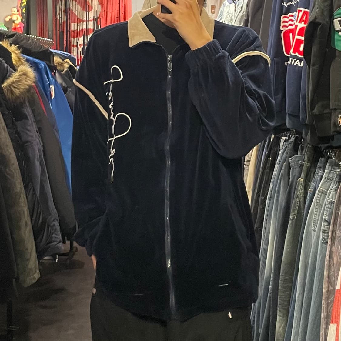 [IM] Sean John 션존 네이비 벨벳 져지 상품이미지4