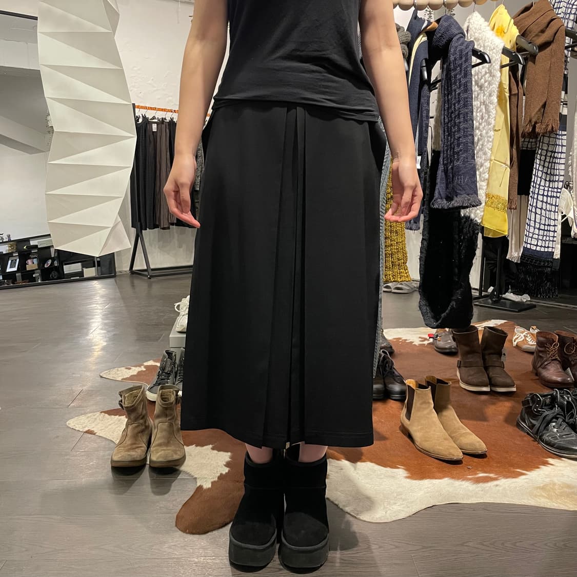 요지야마모토 플리츠 레이어드 스커트 상품이미지5