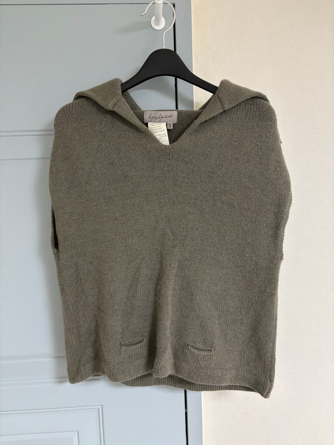 요지야마모토 케이프 니트 베스트 상품이미지4