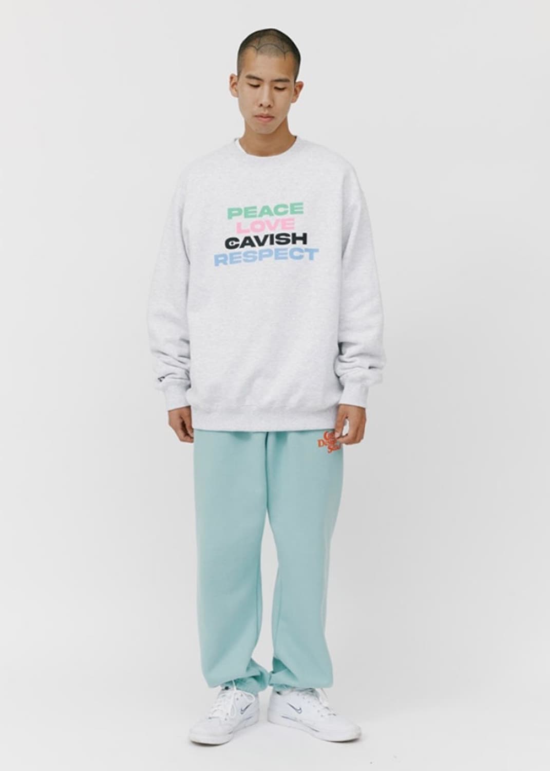 카비시 맨투맨 라이트 그레이 L 상품이미지3