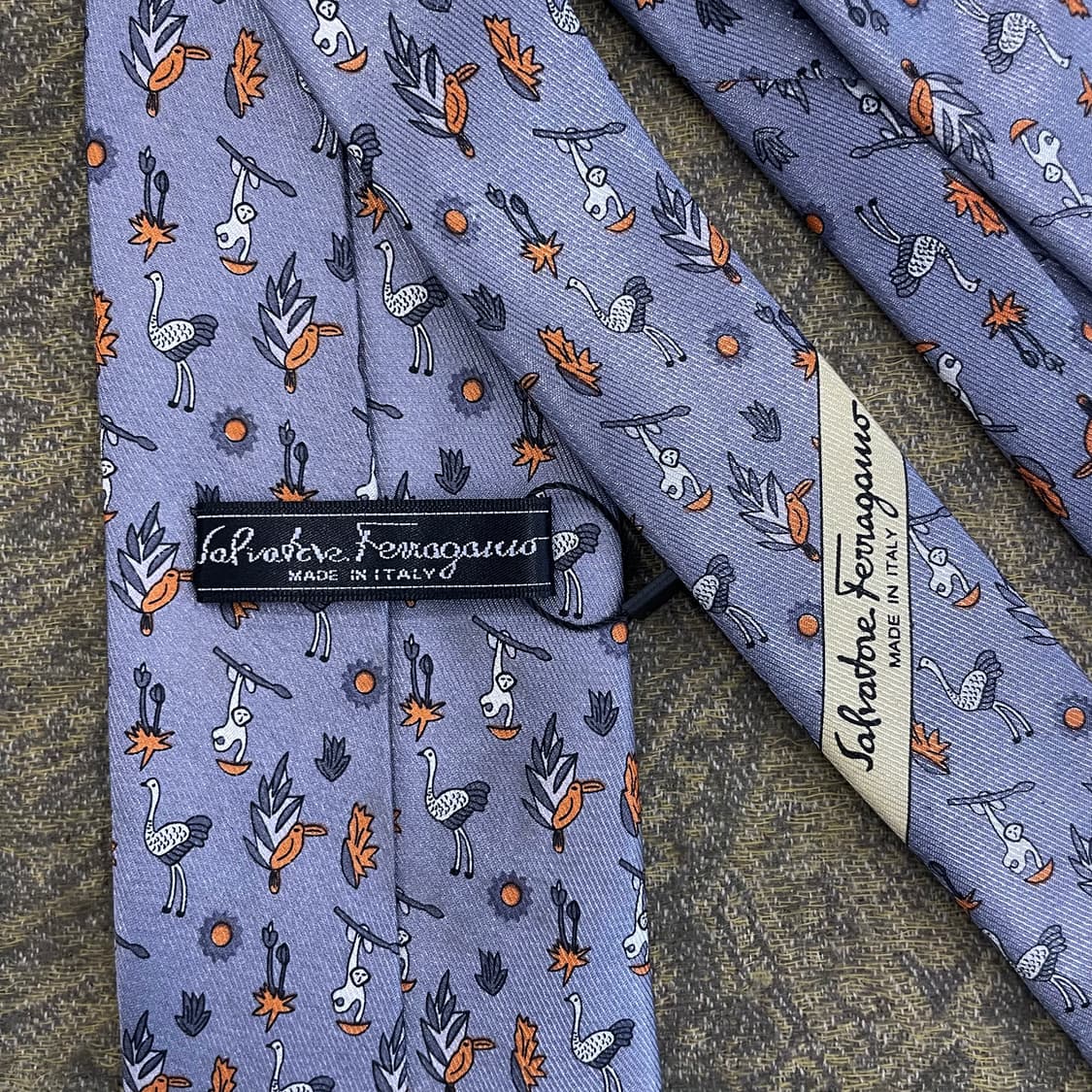 FERRAGAMO 페라가모 실크 패턴 넥타이 하이엔드 명품 타이 상품이미지3
