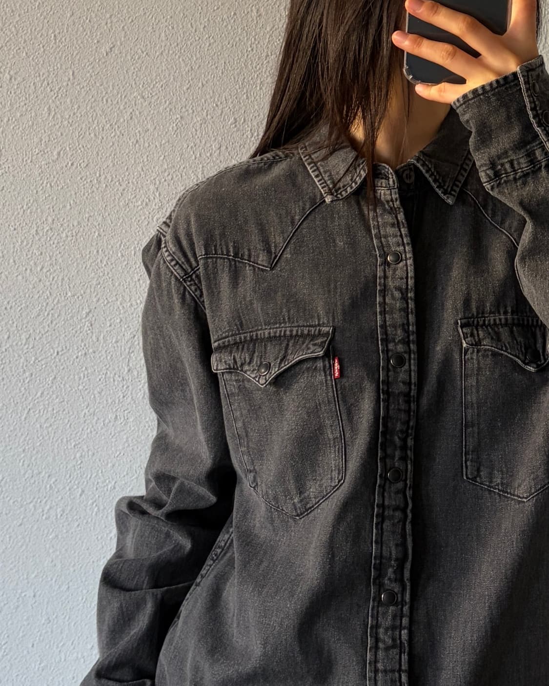 [M]리바이스 Levi's 웨스턴 흑청 데님 셔츠 상품이미지2