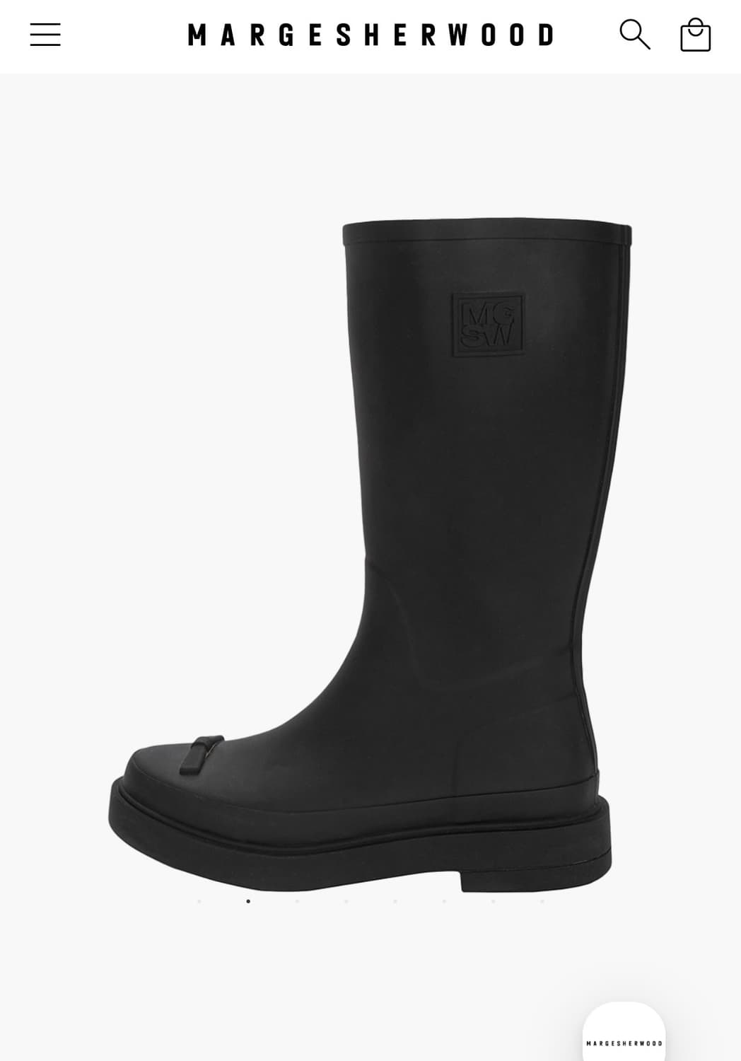 마지셔우드 리본 러버 부츠 (롱/블랙) 상품이미지5