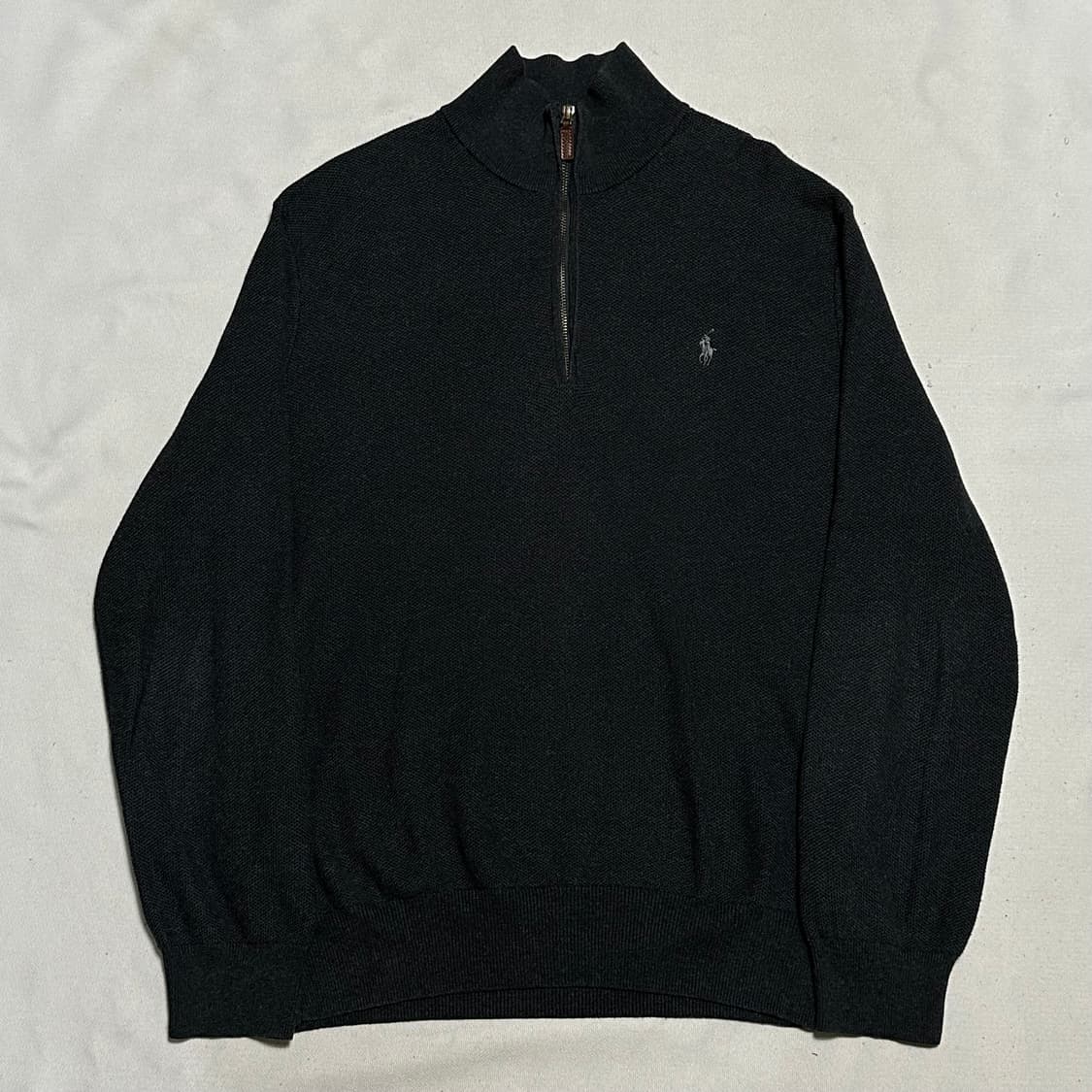 L 폴로랄프로렌 그레이 포니 챠콜 반집업 니트 상품이미지2