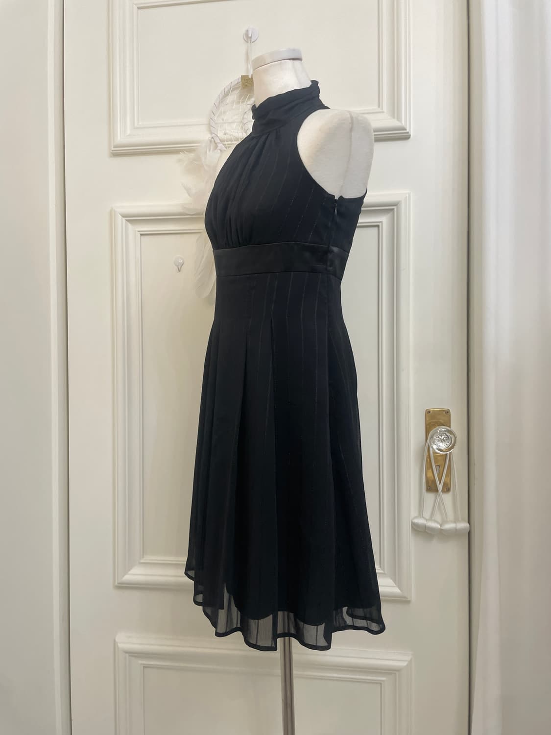 black shirring pleats slim halter opc 상품이미지2