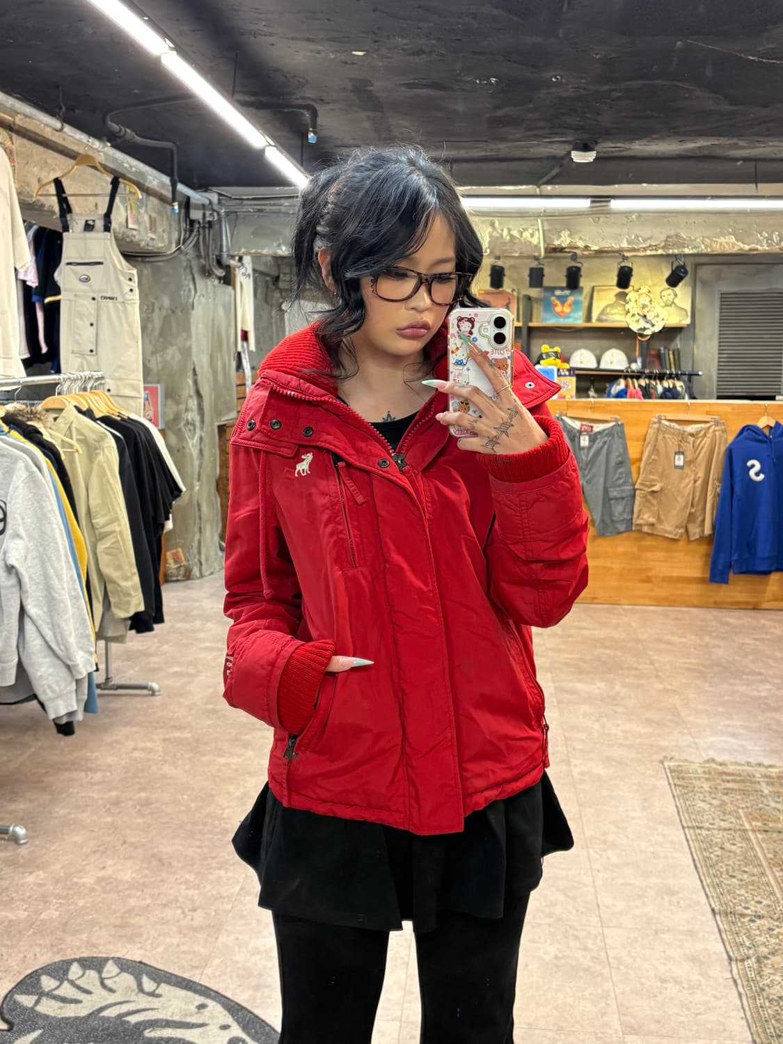 아베크롬비 레드 봄버 #csz4235 상품이미지3