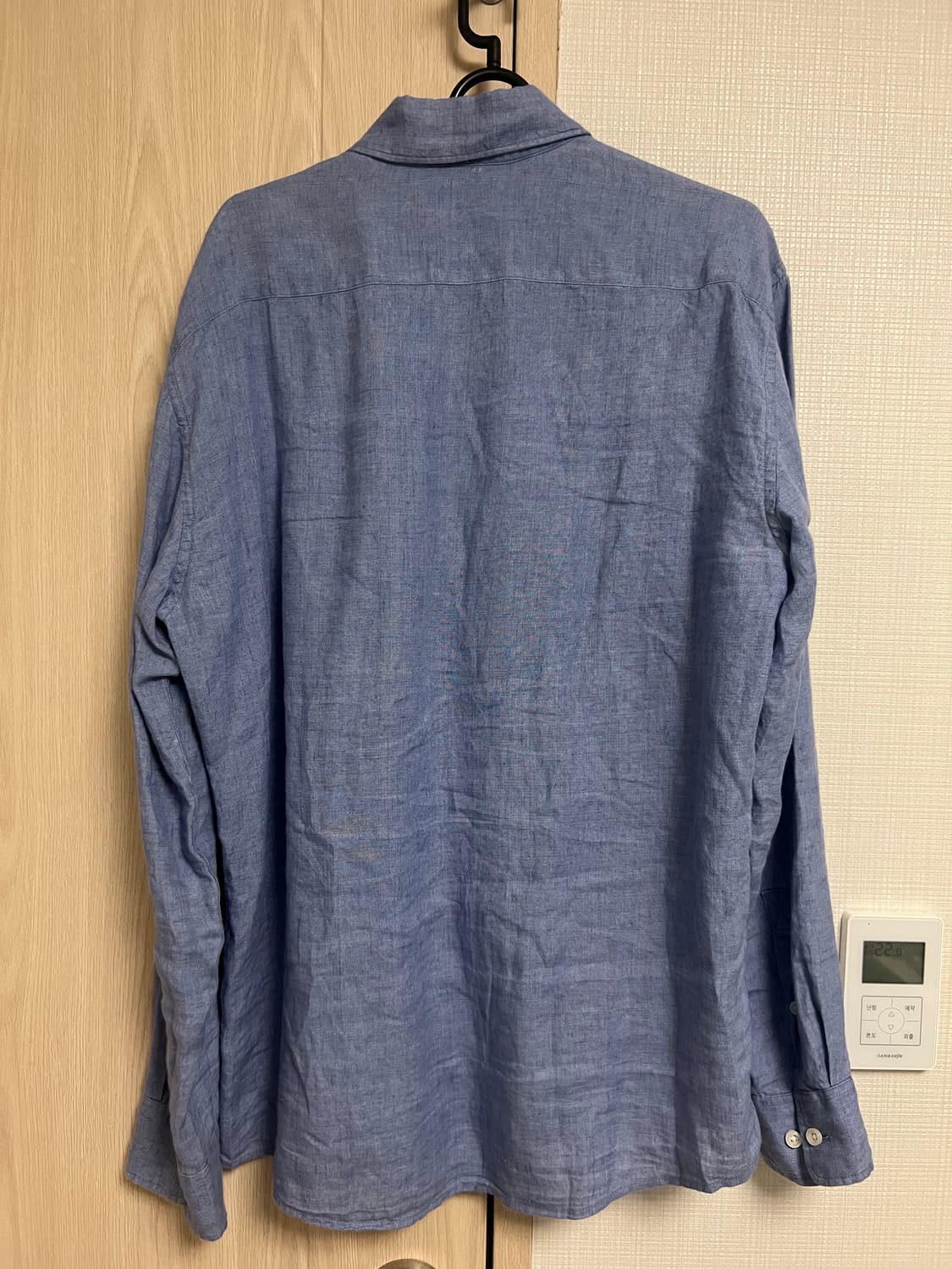 HAZZYS 헤지스 린넨 셔츠 블루/100 상품이미지2