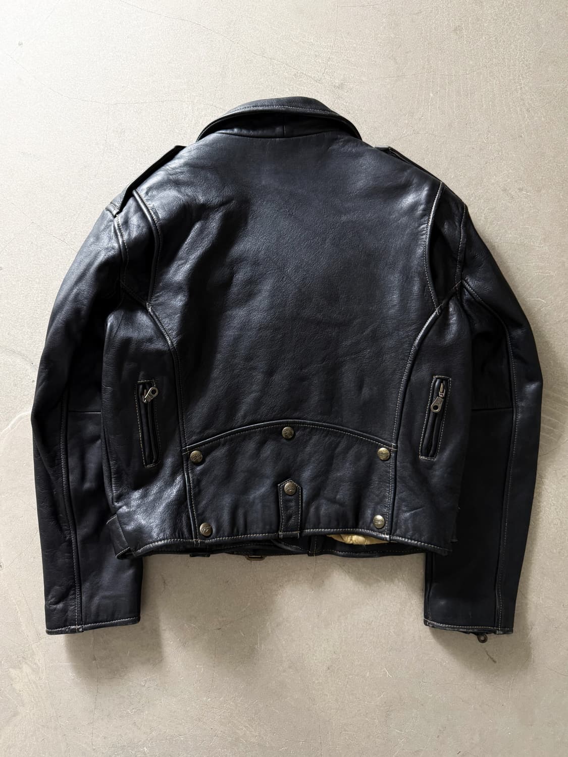 90s GUESS GENUINE LEATHER BIKER JACKET 상품이미지4