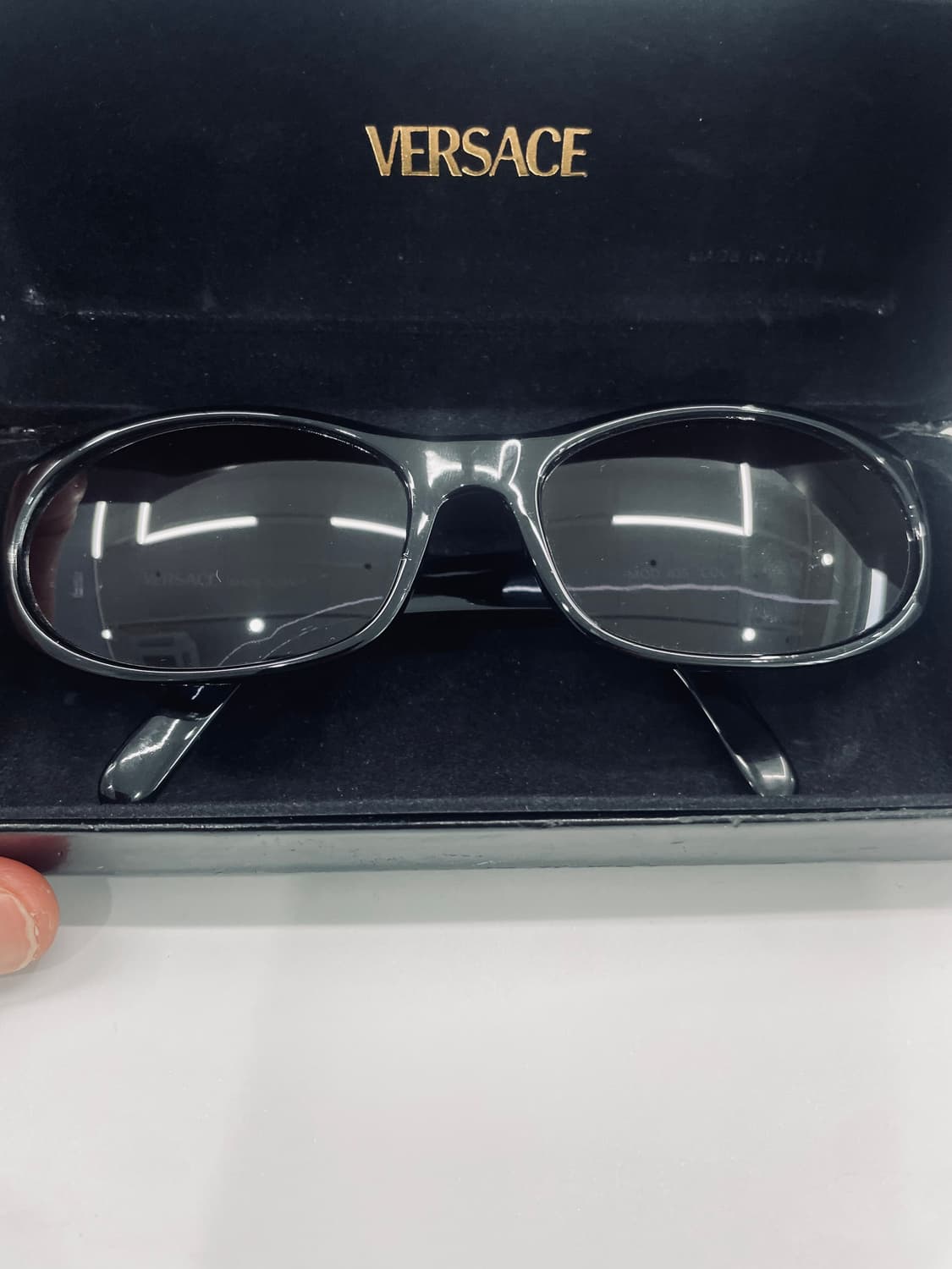 베르사체 스터드 로고 캣츠아이 선글라스 상품이미지3