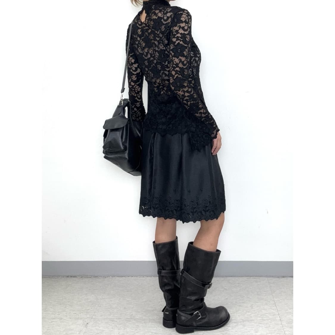 빈티지 블랙 고딕 레이스 블라우스 상품이미지3