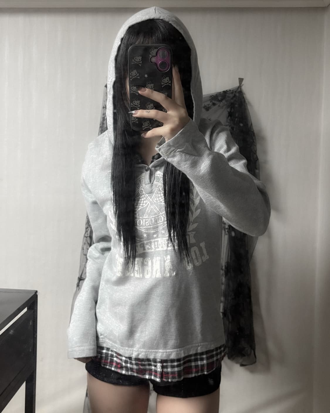 y2k pk 포인트 후드 롱슬리브  상품이미지3