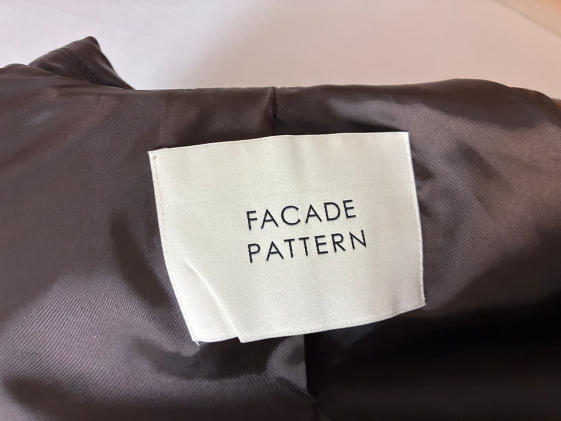 파사드패턴 브라운 가죽 자켓 (레더 하프 자켓) 상품이미지4