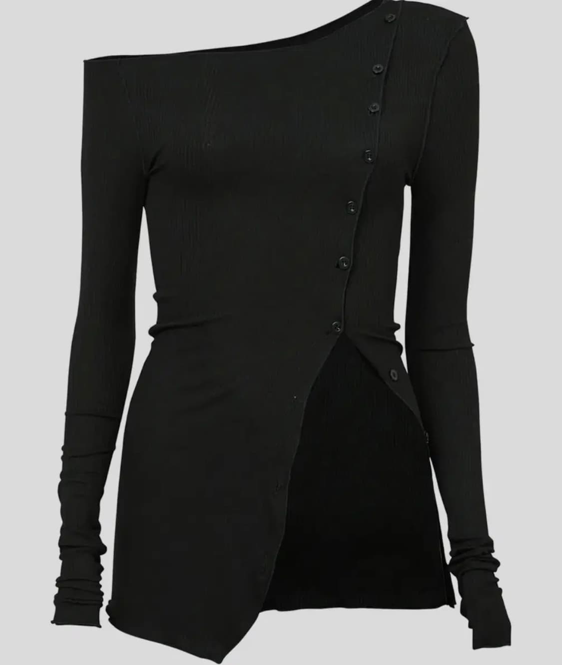 플레어업 원숄더 스티치 가디건 상품이미지1