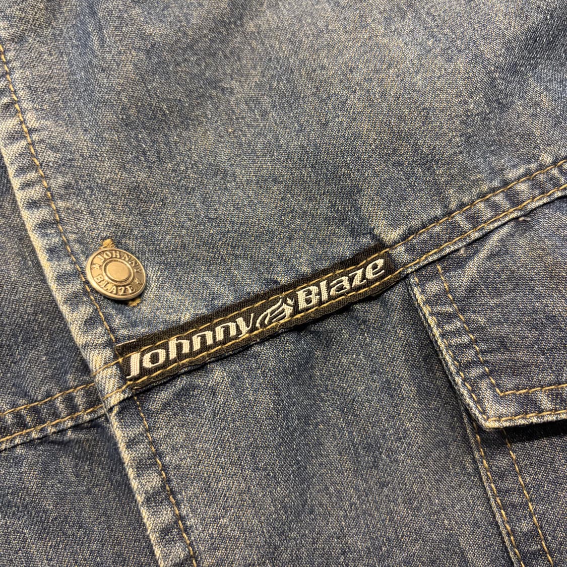 [XL] Johnny Blaze 빈티지 데님 셔츠 남방 B299 상품이미지5