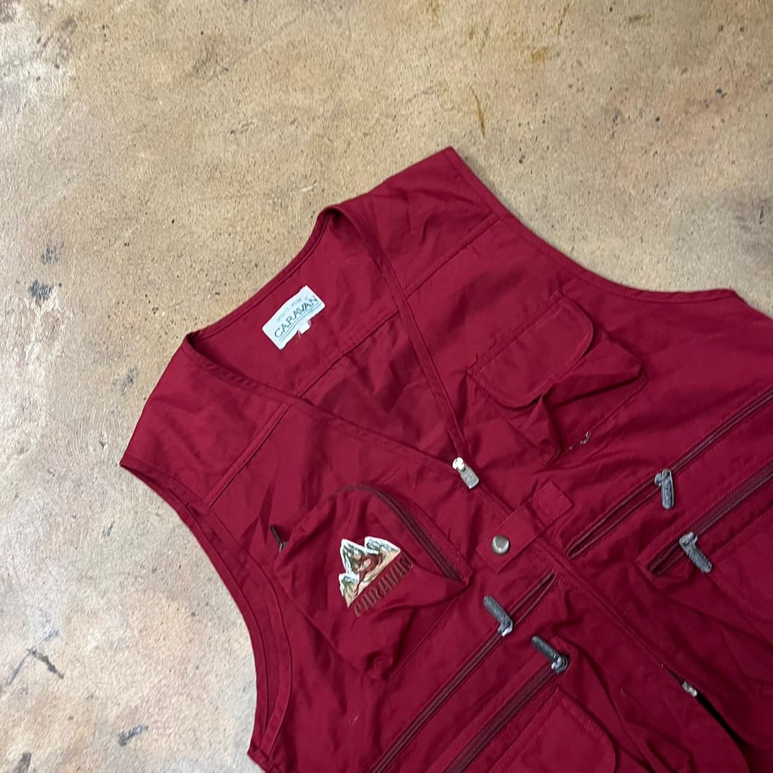 [정품] CARAVAN 레드 피싱 조끼 b10 상품이미지1