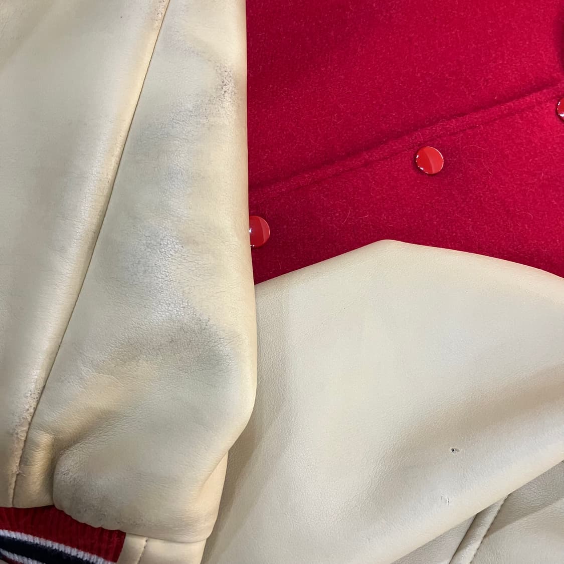 VTG 76 루브리컨츠 울 바시티 자켓 M  상품이미지7