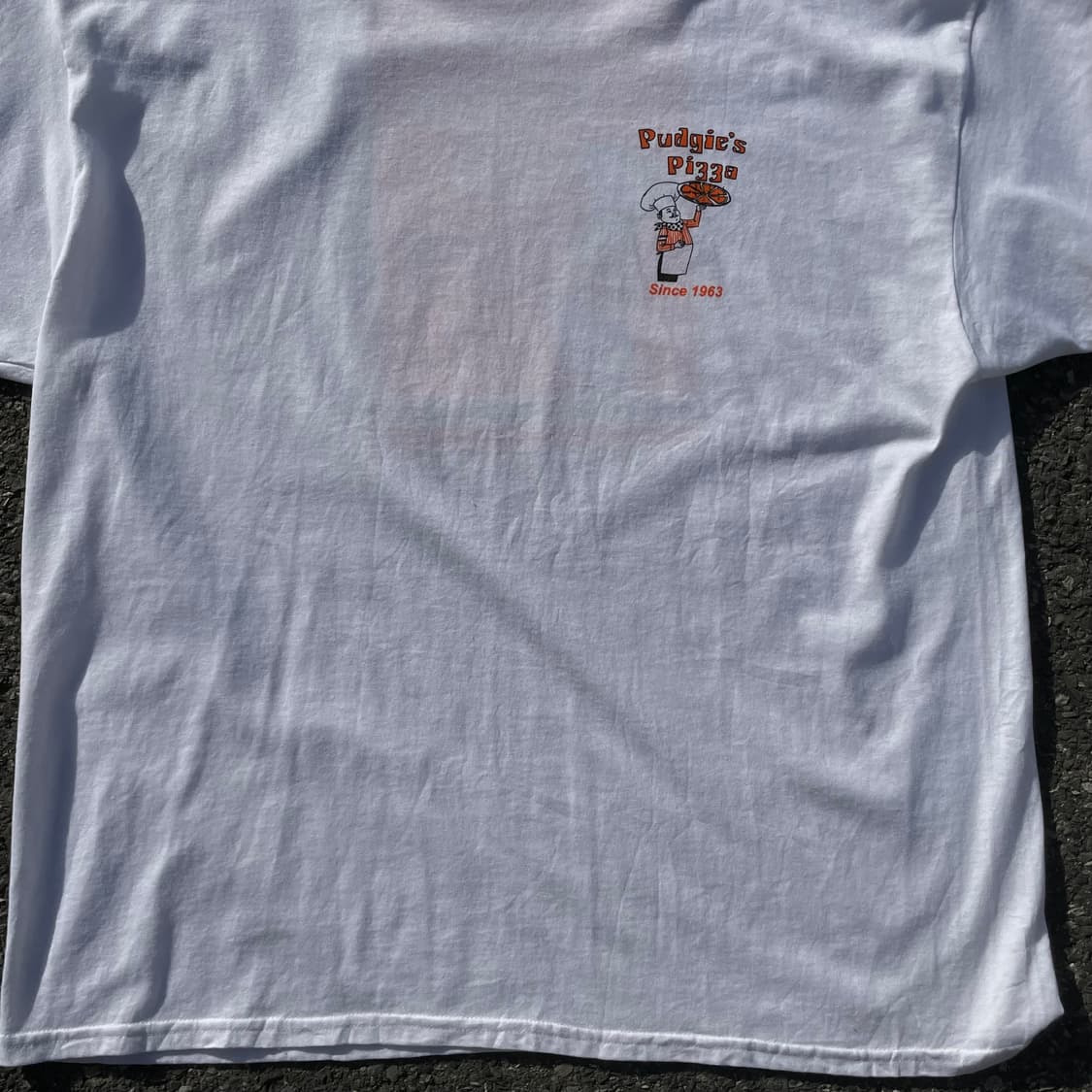 길단 화이트 빈티지 미국 프린팅 흰 반팔 티셔츠 상품이미지6