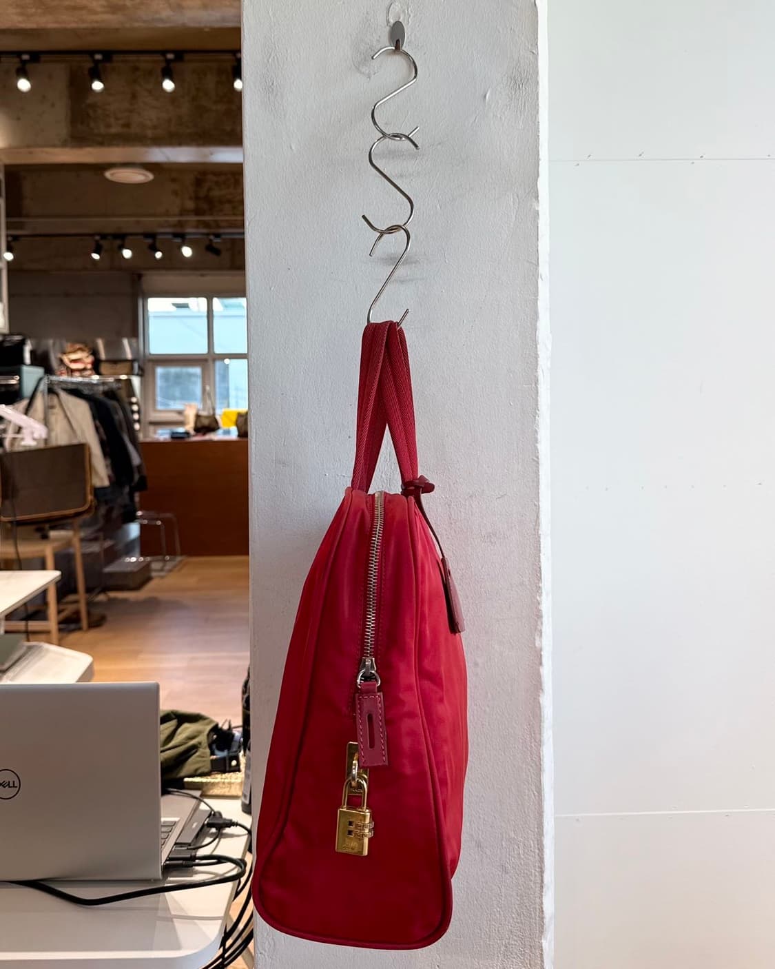 프라다 레드 리나일론 토트백 상품이미지4