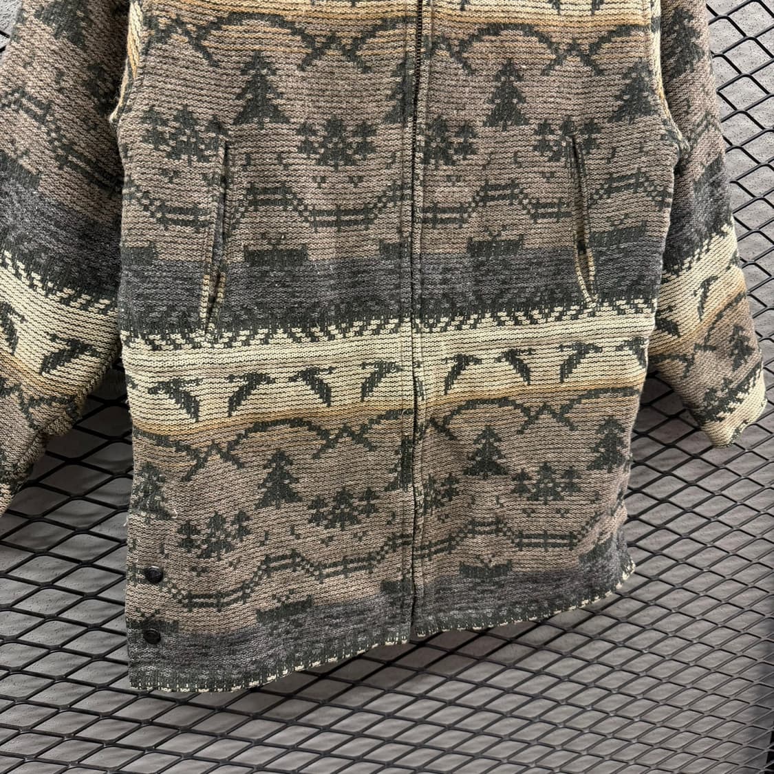 울리치 울 블랭킷 후드자켓 플라잉구스 패턴 사이드 포켓 디테일 카키 상품이미지5