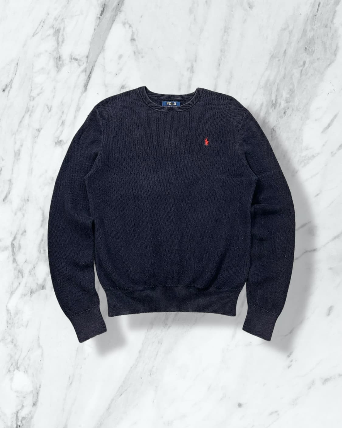 폴로 랄프로렌 네이비 코튼 니트  상품이미지1