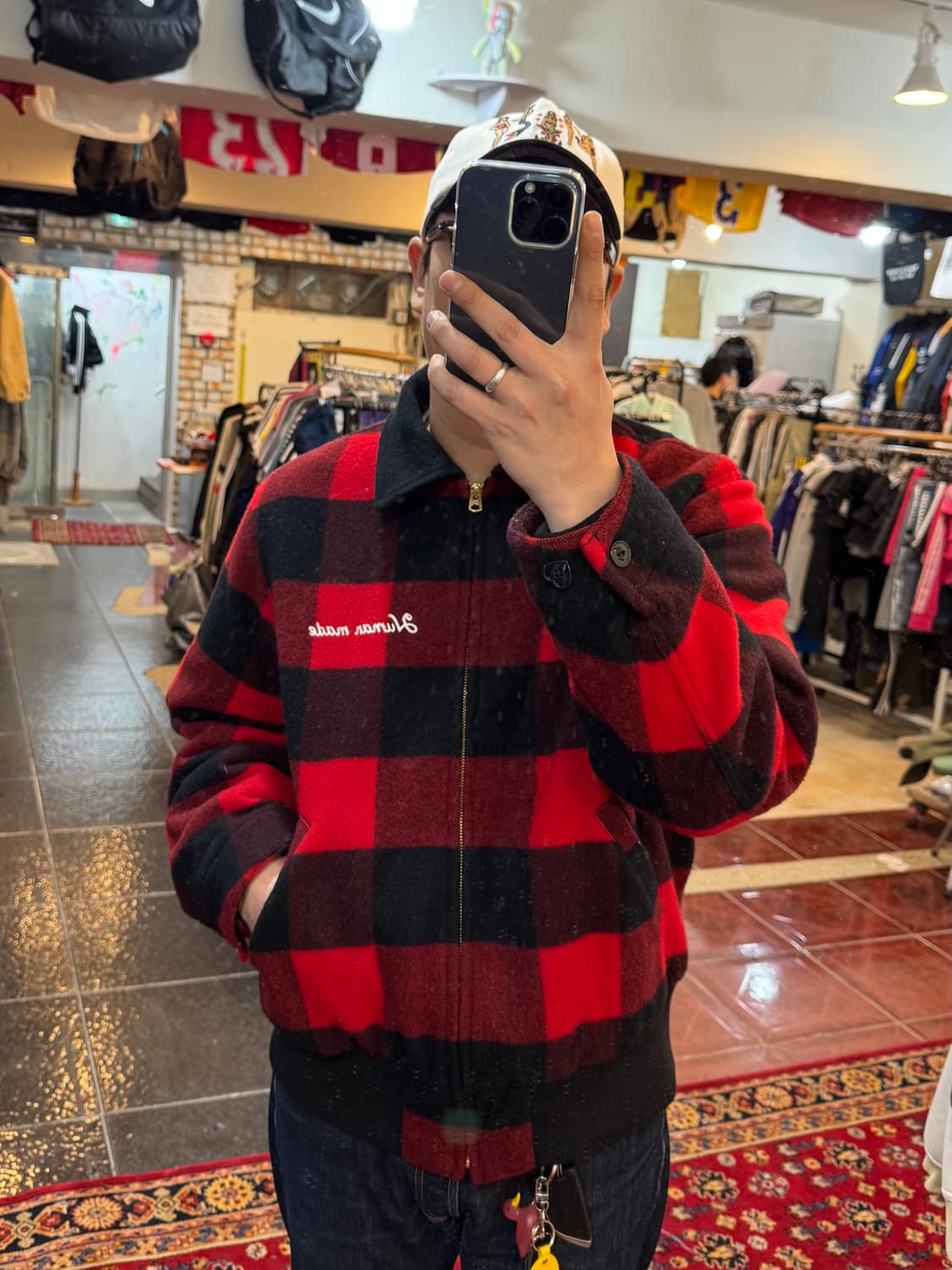 휴먼메이드 집업 럼버 자켓 레드 XL 상품이미지5