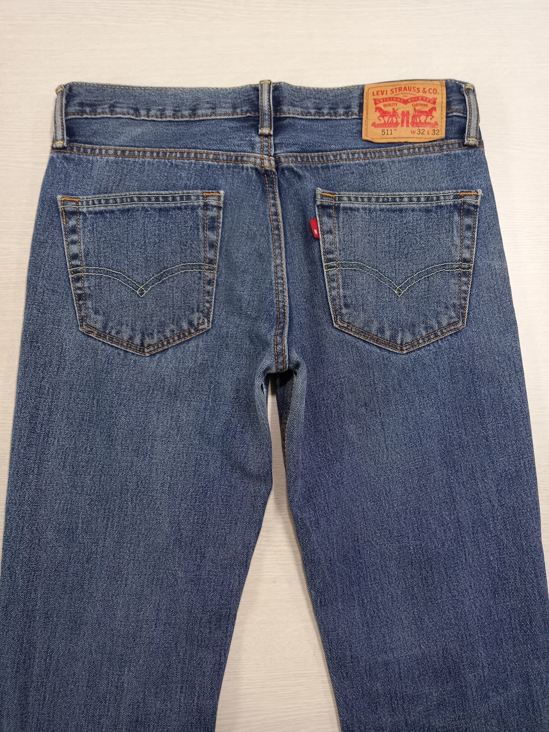 32 리바이스511 약골반 워싱 100%면 슬림일자 진청 32-329 상품이미지4