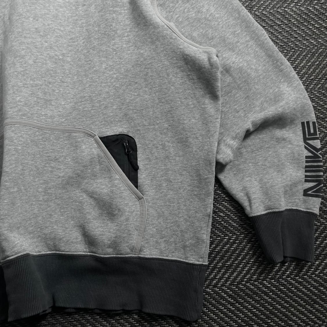 00s 나이키 올드스쿨 디테일 그레이 후드 티셔츠 o 4166 상품이미지3